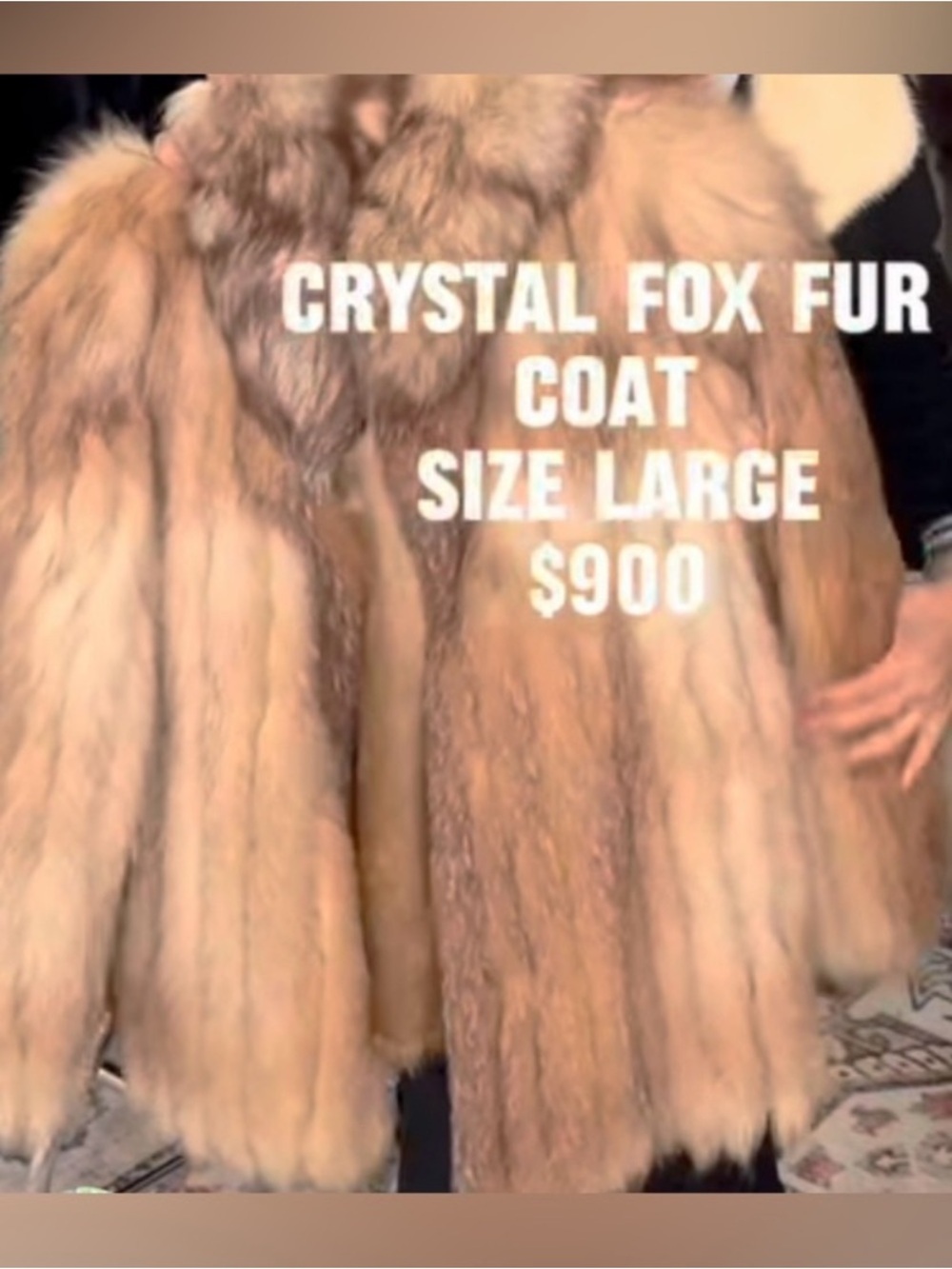 Luxurious Saga Crystal Fox Fur Coat